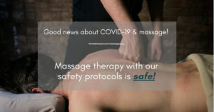 Want to hear some good COVID-19 massage news? Massage Therapy with safety protocols is SAFE!