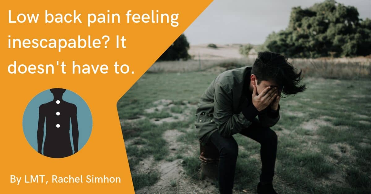 Person in pain outdoors, seeking relief.