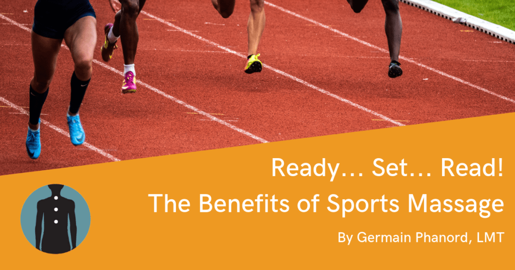 Runners promoting sports massage benefits.