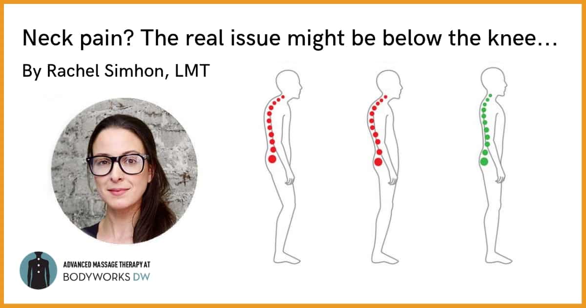 Neck pain linked to lower body issues.